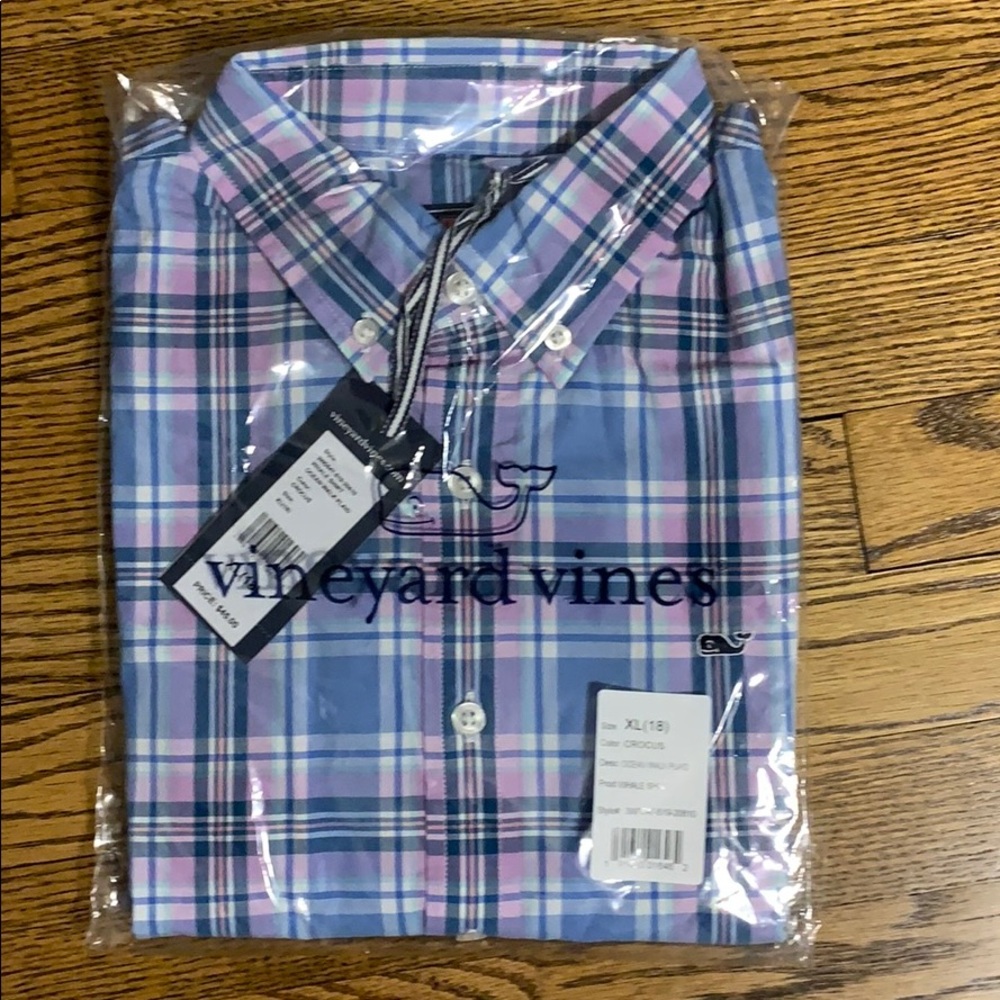 Vineyard Vines plaid button down